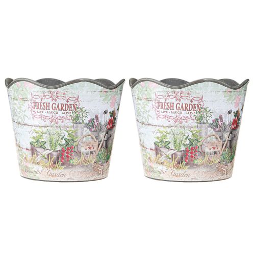 Itens Vaso de ervas vaso de flores plástico Fresh Garden H13.5cm 2 peças