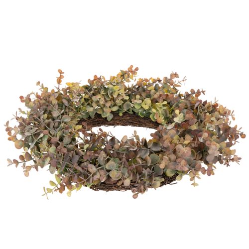 Coroa artificial de eucalipto, decoração de outono, redonda, 45 cm | Floristik24.pt
