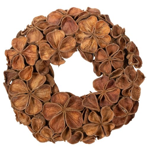 Guirlanda de lótus seca, guirlanda decorativa para porta, 35 cm