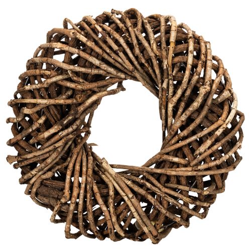 Guirlanda feita de galhos naturais, guirlanda redonda de rattan para artesanato, 35 cm comprar | Floristik24.pt