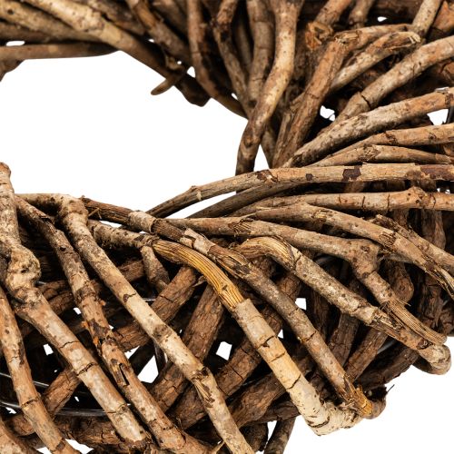 Guirlanda feita de galhos naturais, guirlanda redonda de rattan para artesanato, 35 cm | Floristik24.pt