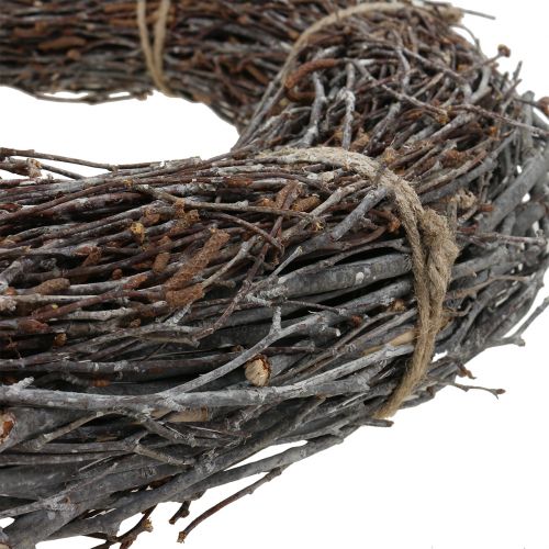 Floristik24 Coroa de mato Ø49cm lavado de branco