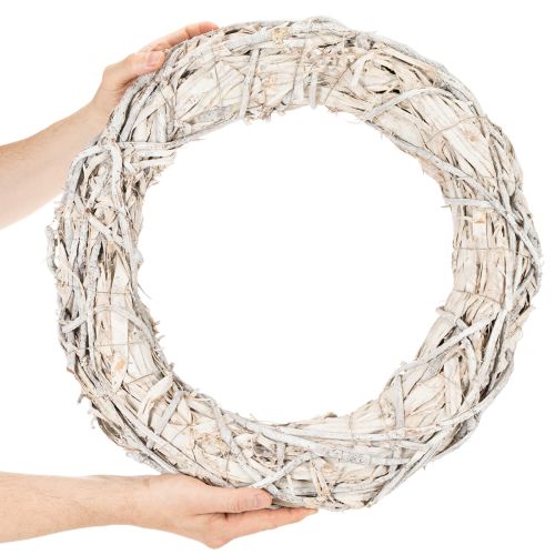 Guirlanda redonda de galhos para artesanato e decoração, guirlanda para porta de 50 cm | Floristik24.pt