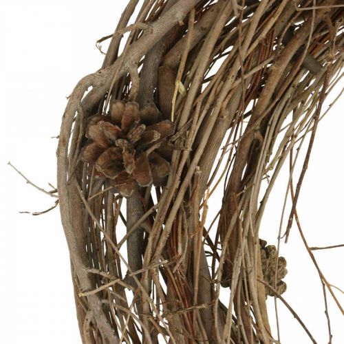 Itens Coroa de galhos de olmo natural grinalda deco grinalda natureza Ø45cm