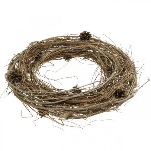 Floristik24 Coroa de galhos de olmo natural grinalda deco grinalda natureza Ø45cm