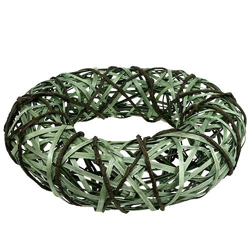 Floristik24 Grinalda com salgueiro e casca grande verde Ø45cm