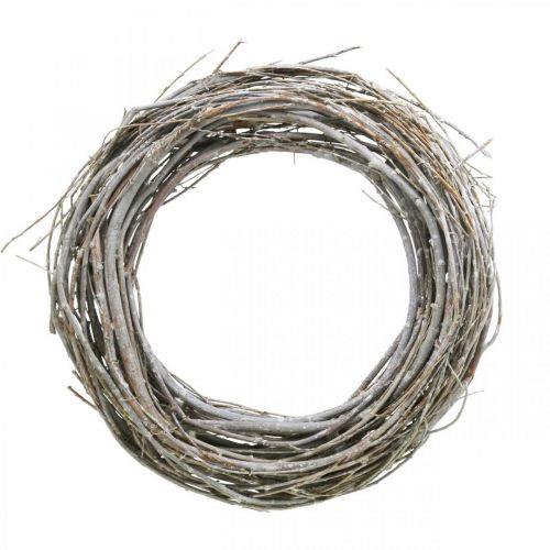 Floristik24 Guirlanda de salgueiro Coroa de salgueiro deco branco natural lavado Ø40cm