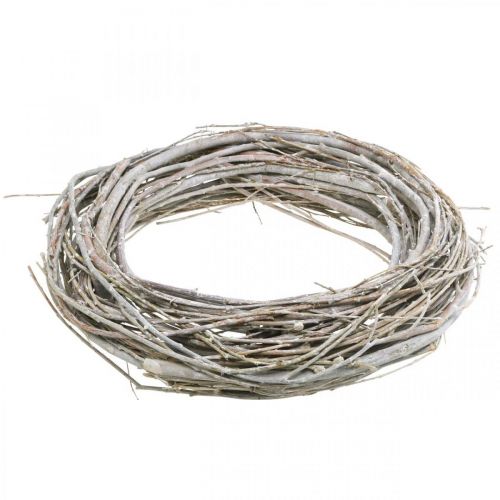 Itens Guirlanda de salgueiro Coroa de salgueiro deco branco natural lavado Ø40cm