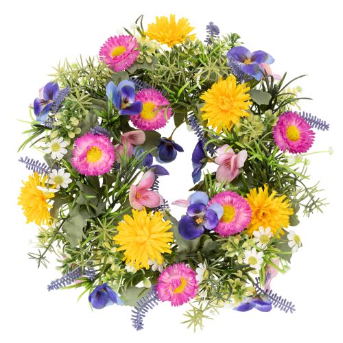 Floristik24 Guirlanda artificial de flores de primavera para decoração de porta de entrada, 30 cm