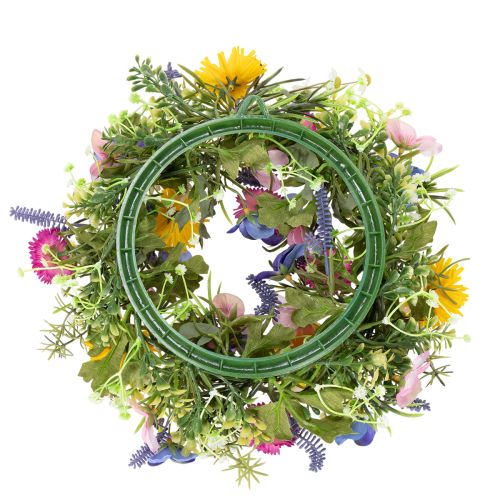 Itens Guirlanda artificial de flores de primavera para decoração de porta de entrada, 30 cm