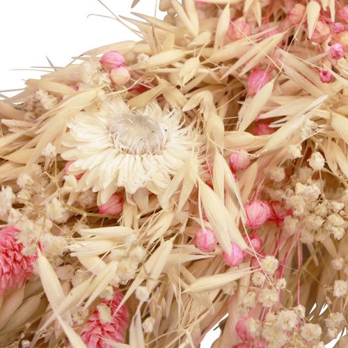 Itens Guirlanda decorativa guirlanda de aveia guirlanda natural flores de palha rosa Ø29cm