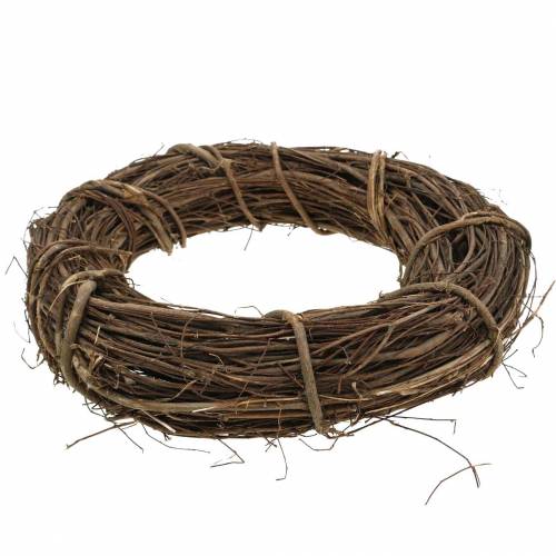 Floristik24 Grinalda decorativa salgueiro Ø25cm grinalda de porta natural ou grinalda de parede
