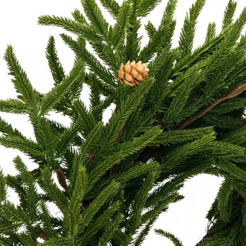 Floristik24 Grinalda de cipreste artificial com cones Grinalda decorativa de cipreste Ø55cm