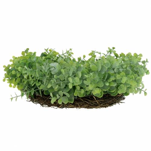 Itens Coroa de flores eucalipto verde Ø36cm