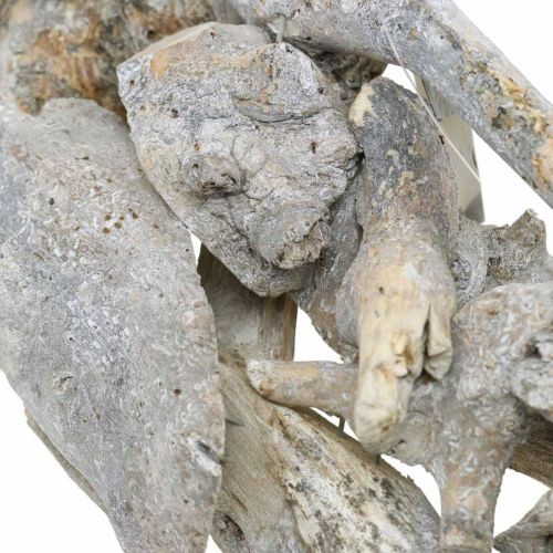 Floristik24 Coroa de flores de raiz de madeira cinza decoração natural coroa de flores Ø40cm A9cm