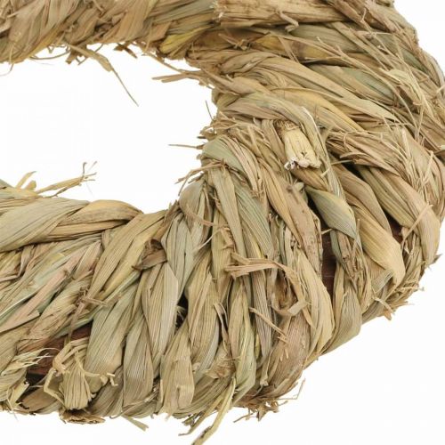Floristik24 Coroa de palha trançada Ø19cm mini guirlanda deco guirlanda de porta natural