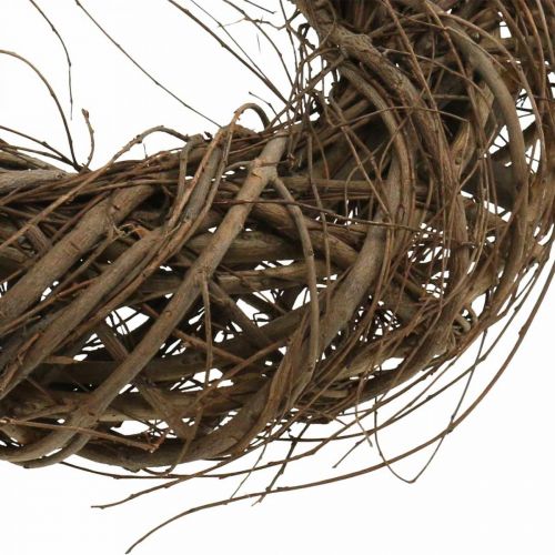 Coroa decorativa Ø30cm ramos e videiras Ramos de olmo trançado natureza