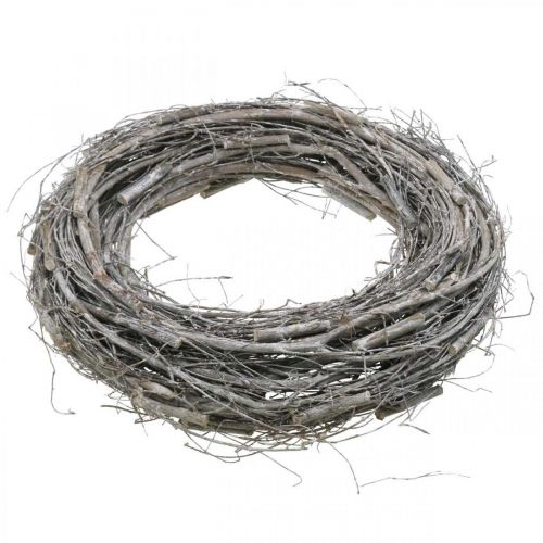 Floristik24 Guirlanda deco branco Ø40cm olmo, decoração de primavera de videira grinalda natural