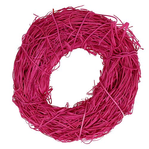 Floristik24 Grinalda de rattan Ø20cm rosa 1p