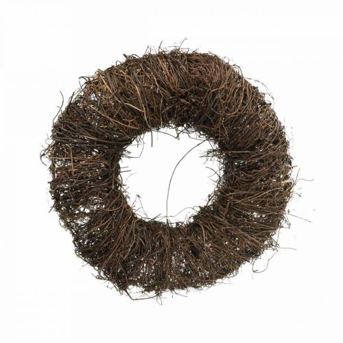 Floristik24 Grinalda de videira marrom escuro Grinalda decorativa natural feita de videiras Ø25cm