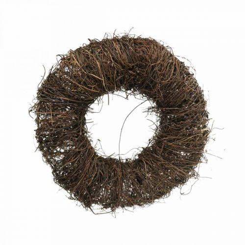 Itens Coroa de Vinhas Castanho Escuro Coroa decorativa natural feita de vinhas Ø25cm