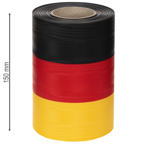 Itens Fitas para coroa de flores em moiré, 150 mm, nas cores preto, vermelho e dourado, com efeito moiré francês, rolo de 25 m para decoração e serviços funerários.