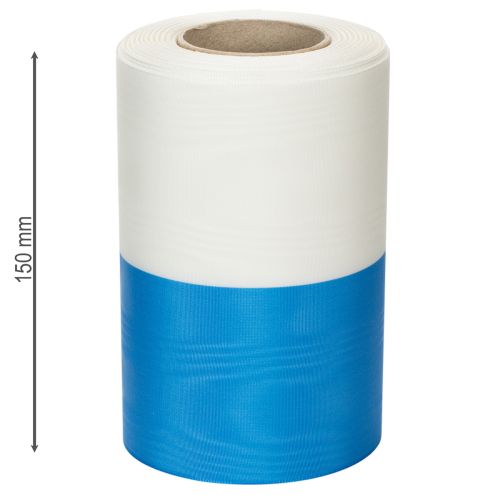 Itens Fitas para guirlanda em moiré azul e branco, 150 mm