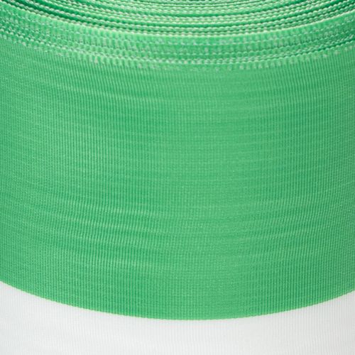 Fita para guirlanda em moiré verde e branco, 100 mm x 25 m - fita nacional, fita de amarração em tafetá, fita para laço, fita decorativa | Floristik24.pt