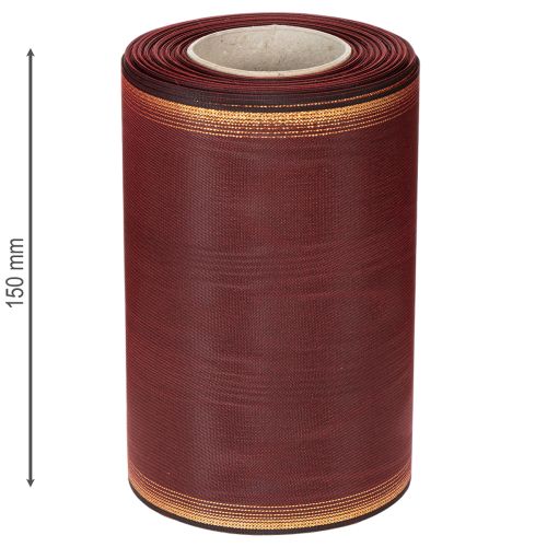 Itens Fita de guirlanda Moiré 150 mm fita de tafetá Bordeaux decoração