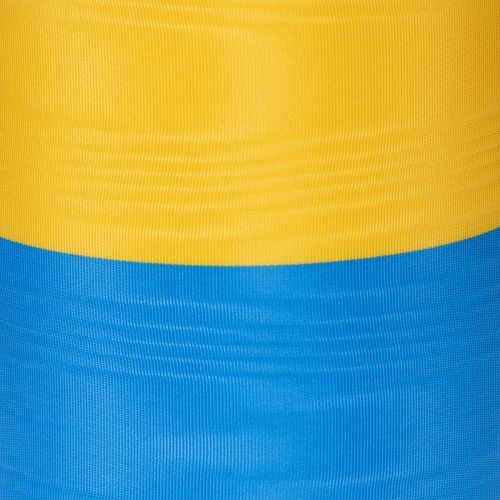 Fita de guirlanda em moiré azul e amarelo, 100 mm, fita nacional, fita de clube, fita decorativa, fita festiva de luto, acetato | Floristik24.pt
