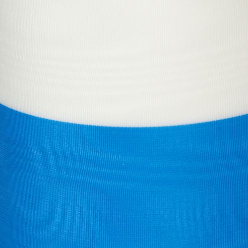 Fita decorativa de tafetá azul e branca com efeito moiré para guirlandas, 100 mm. | Floristik24.pt