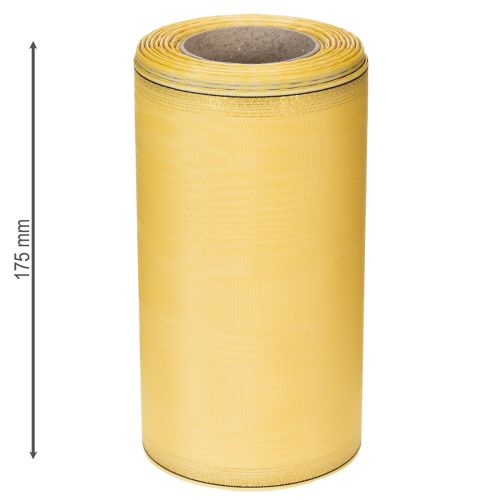 Itens Fita para guirlanda em moiré, amarela, 175 mm, 25 m