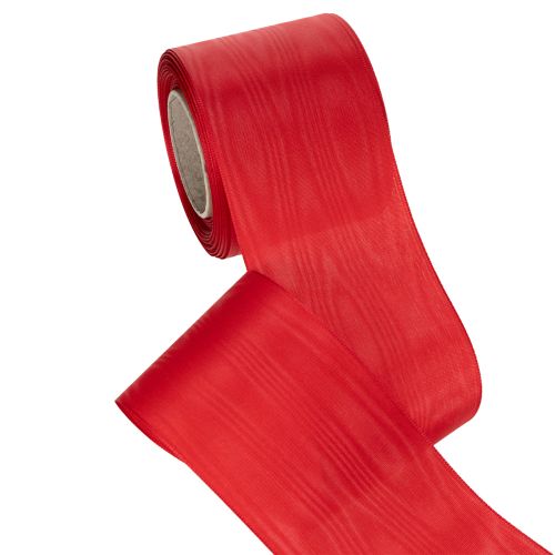 Itens Fita vermelha para guirlanda, 75 mm x 25 m - Arranjos florais e decoração funerária, fita resistente para escrita.