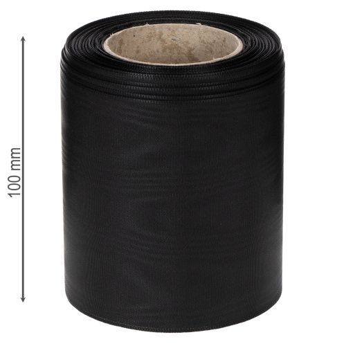 Fita preta para guirlanda, 100 mm, 25 m - fita de luto, fita para laço, fita decorativa, artigos para floricultura | Floristik24.pt