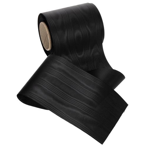 Fita preta para guirlanda, 100 mm, 25 m - fita de luto, fita para laço, fita decorativa, artigos para floricultura | Floristik24.pt