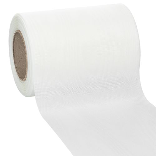 Fita decorativa branca para coroa de flores, 125 mm, 25 m, para cerimônias fúnebres e decoração de túmulos. comprar | Floristik24.pt