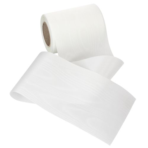 Fita decorativa branca para coroa de flores, 125 mm, 25 m, para cerimônias fúnebres e decoração de túmulos. | Floristik24.pt