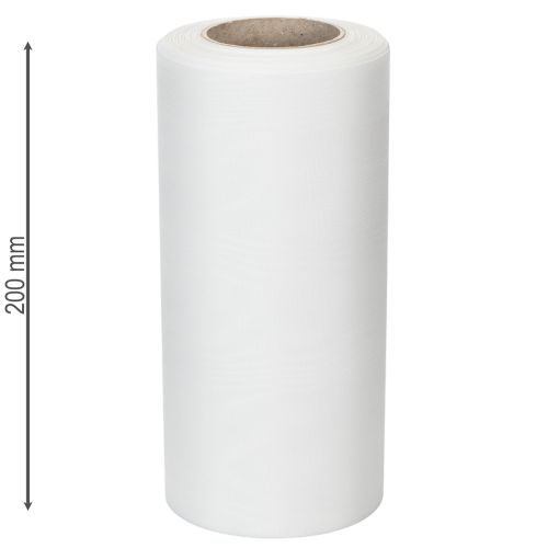 Fita branca para coroa de flores, 200 mm de largura, rolo de 25 m, fita de luto, fita para laço, fita decorativa para arranjos florais fúnebres e outras ocasiões. | Floristik24.pt