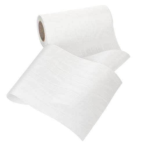 Fita branca para coroa de flores, 200 mm de largura, rolo de 25 m, fita de luto, fita para laço, fita decorativa para arranjos florais fúnebres e outras ocasiões. | Floristik24.pt