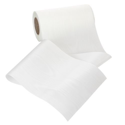 Itens Fita branca para coroa de flores em funerais, 175 mm de largura, 25 m de comprimento, fita de acetato de alta qualidade.