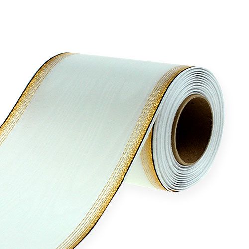 Fita para guirlanda Moiré 125mm, branca