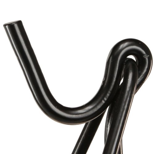 Itens Suporte para coroa de pé com gancho cavalete em metal preto H56cm