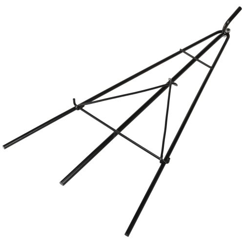Itens Suporte para coroa de pé com gancho cavalete em metal preto H56cm