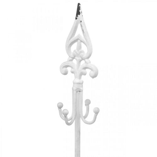 Itens Suporte para guirlanda Shabby Chic Branco Suporte para guirlanda Metal 4 ganchos H76cm