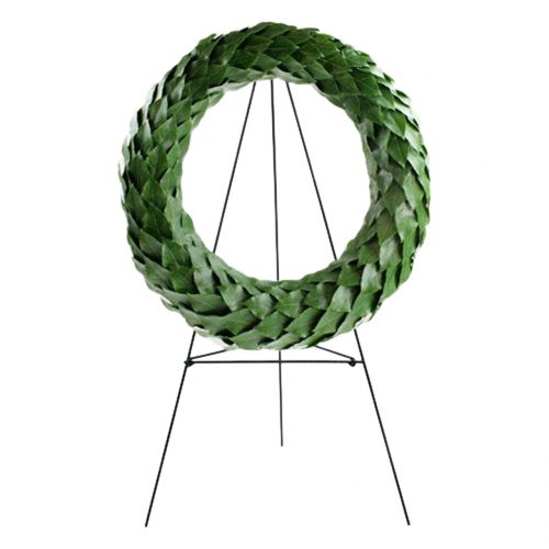 Floristik24 Suporte de coroa pintado de verde escuro 65,5 cm