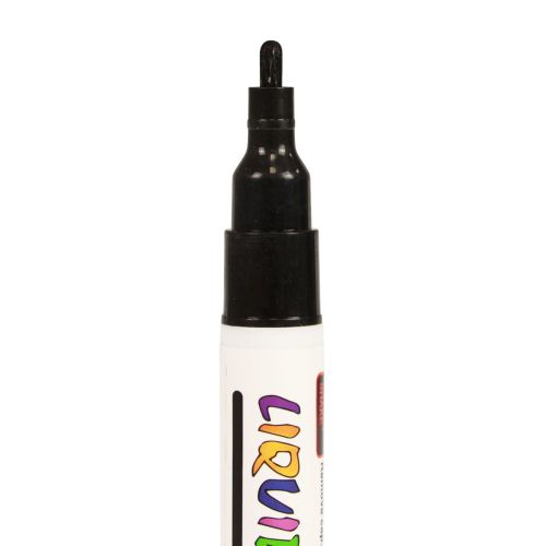 Itens Marcador de giz caneta de giz preto solúvel em água 3mm 1ud