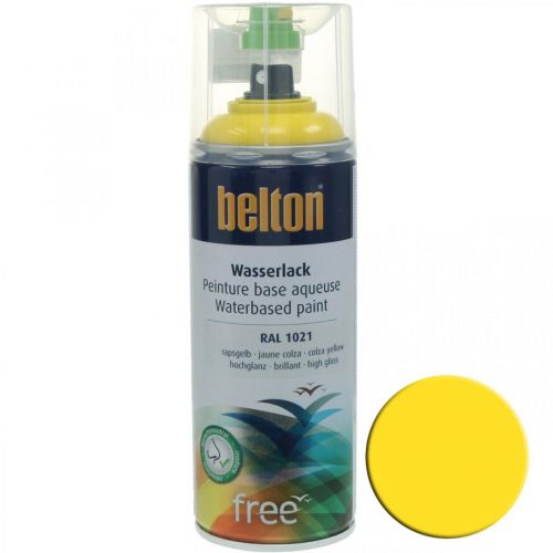 Itens Belton free water verniz amarelo alto brilho spray amarelo colza 400ml