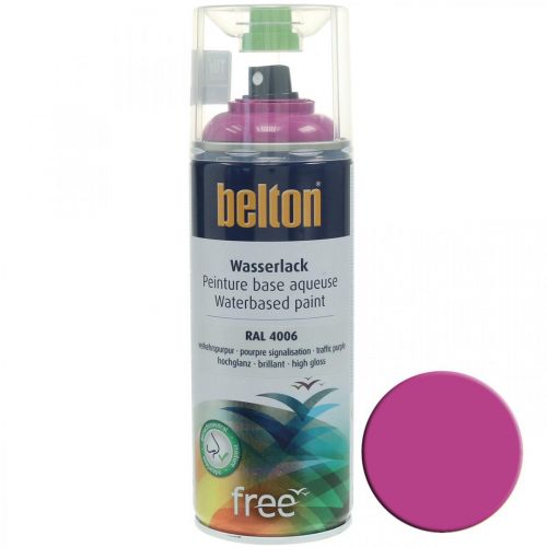 Itens Belton tinta à base de água rosa tráfego roxo spray de alto brilho 400ml