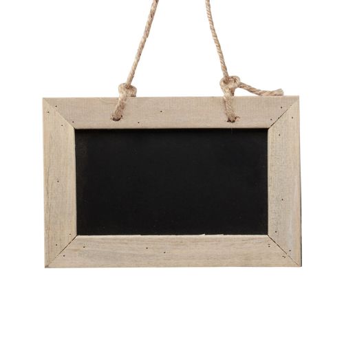 Floristik24 Quadros-negros para pendurar tábua de madeira natural 15x10cm 5 unidades
