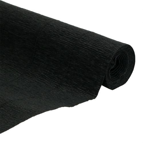 Floristik24 Papel crepom florista preto 50x250cm